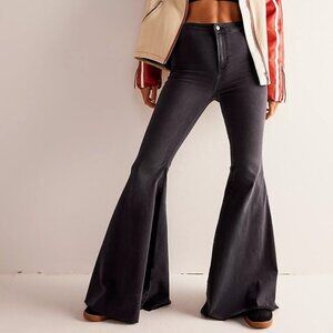 Free People Black Denim Just Float On Flare Jeans
